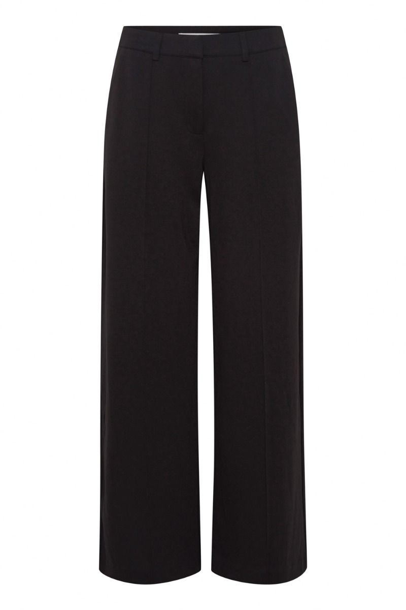 Ichi - Bukser - IH Kate Sus Office Wide Pants - Black
