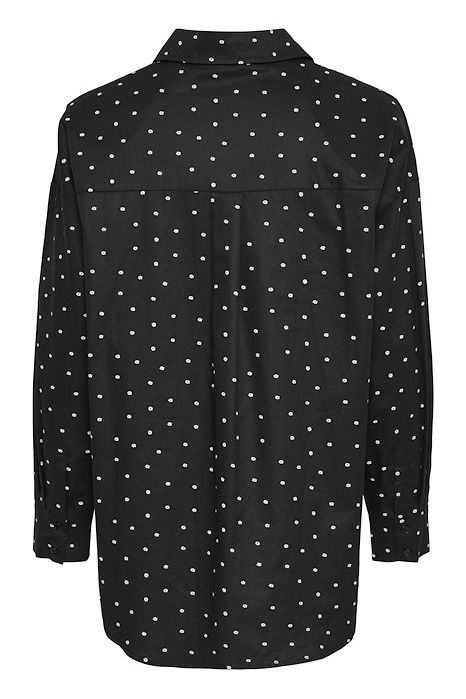 Ichi - Skjorte - IX Stormie Flower SH - Black w/ white flower