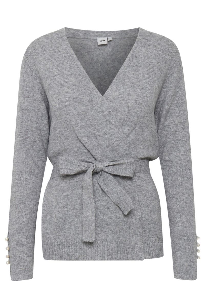 Ichi - Cardigan - Macon CA - Grey Melange