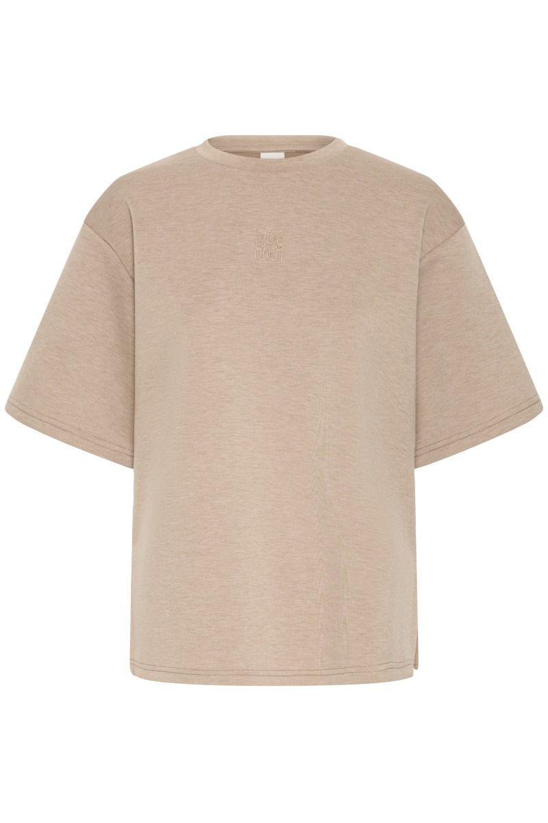 Ichi - T-shirt - Cozy SS - Sepia Tint Melange