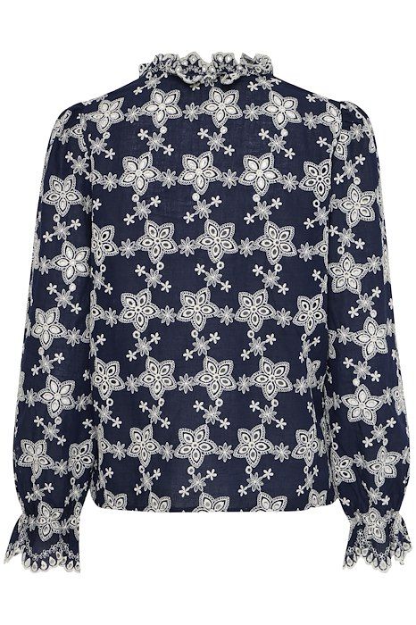 Ichi - Bluse - IH Fluna LS - Medieval Blue