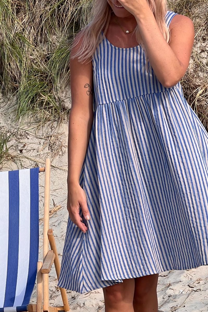 Ichi - Top - IA Foxa Striped DR - Della Robbia Blue Stripe