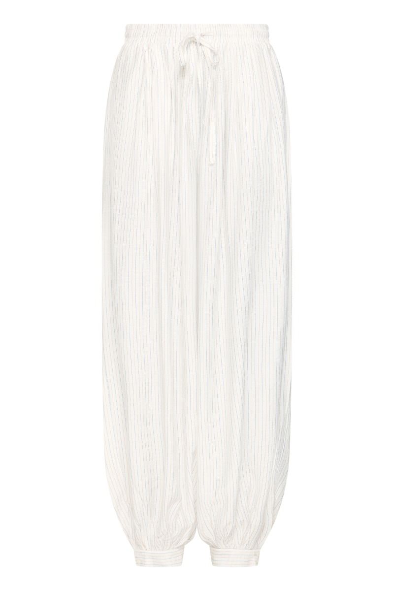 Ichi - Bukser - Hetta Pa - Cloud Dancer w. Blue Stripe (Levering midt marts)