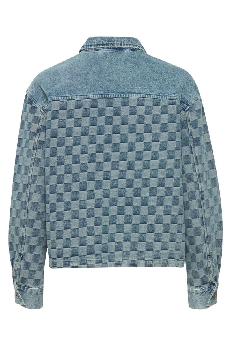 Ichi - Jakke - IH Chekie JA - Washed Blue Denim