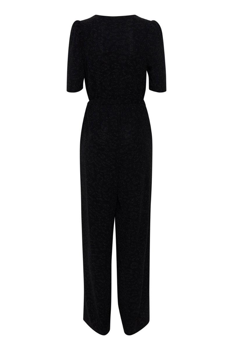 Ichi - Jumpsuit - IH Cheetah Jumpsuit - Black