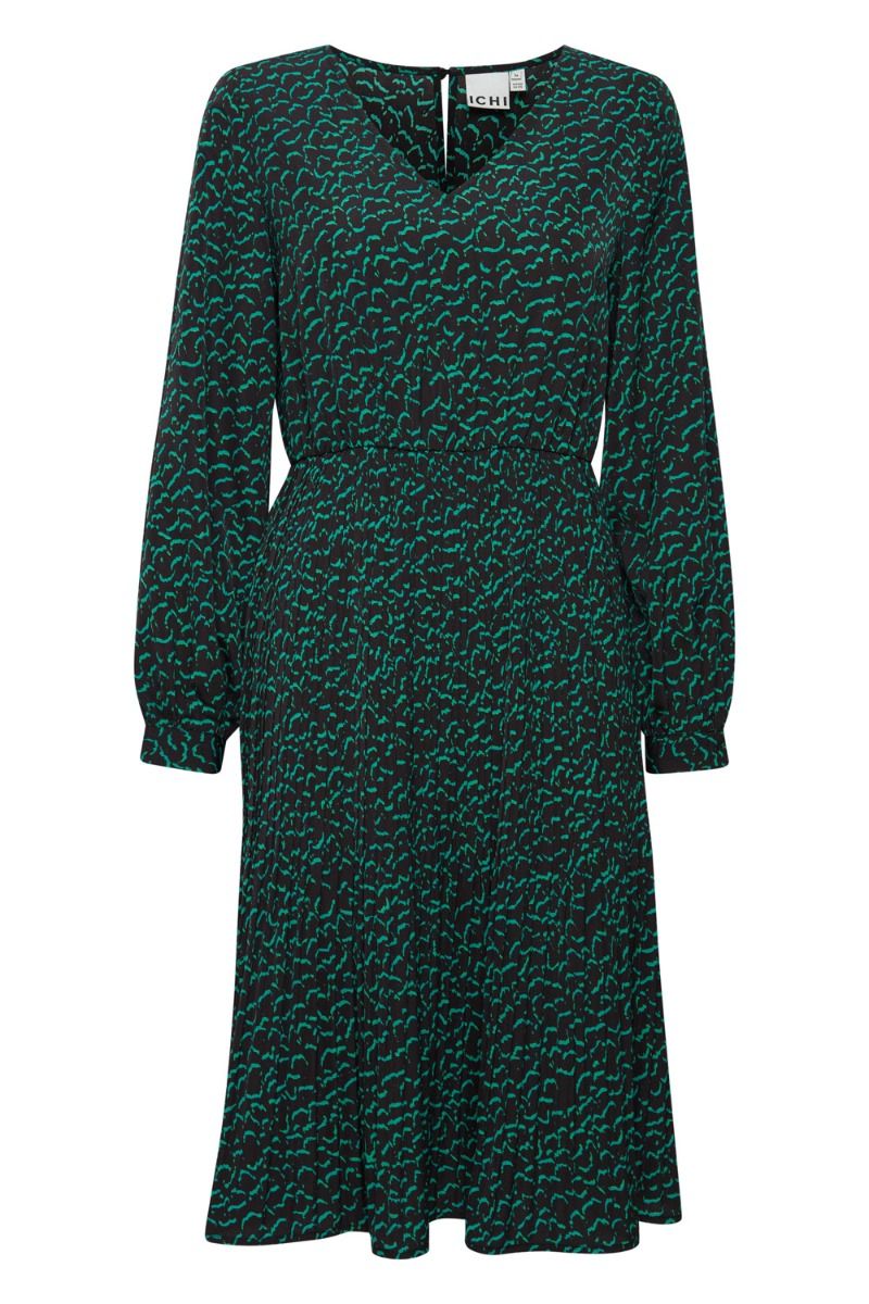Ichi - Kjole - IH Dara DR - Ditsy Outline Green
