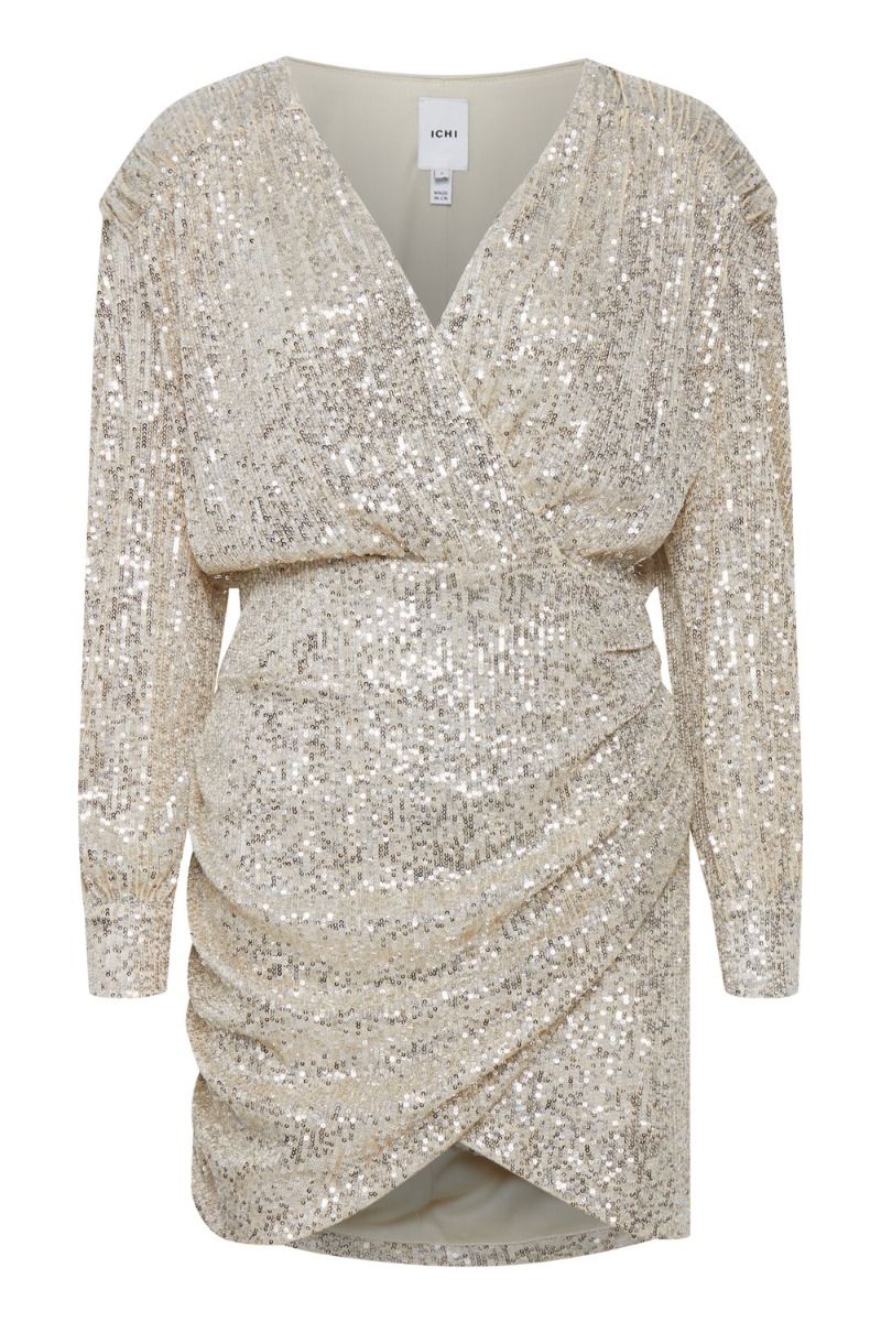 Ichi - Kjole - IH Fauci Dress2 - Frosted Almond