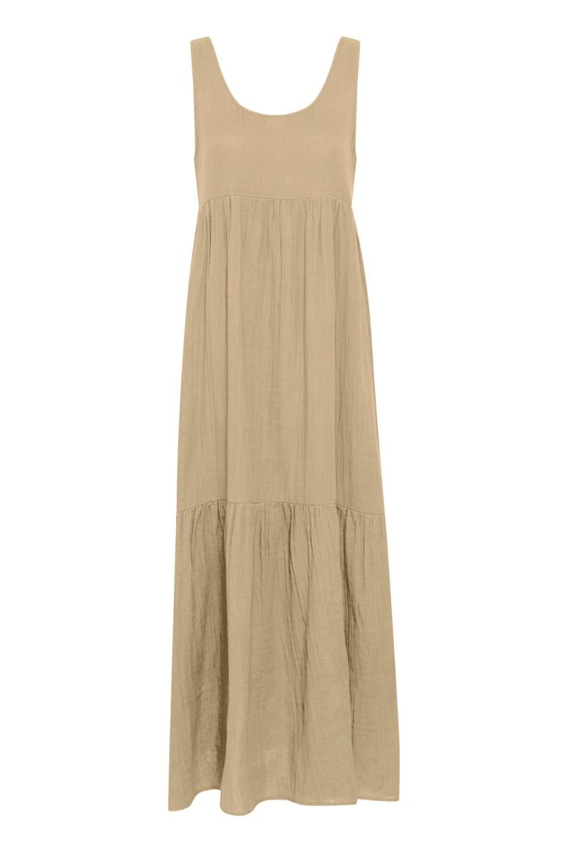 Ichi - Kjole - IA Foxa Maxi Dress - Doeskin