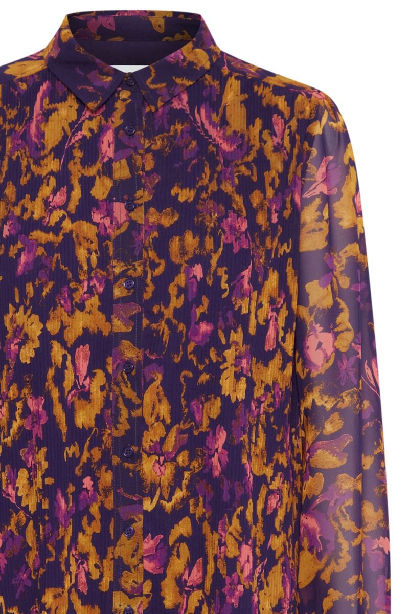 Ichi - Kjole - IH Illy Dress - Purple Multi Flower