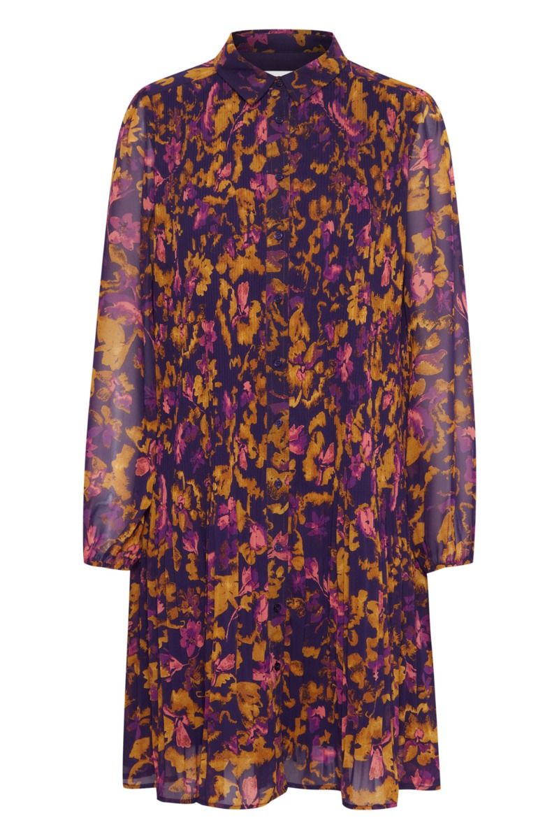 Ichi - Kjole - IH Illy Dress - Purple Multi Flower