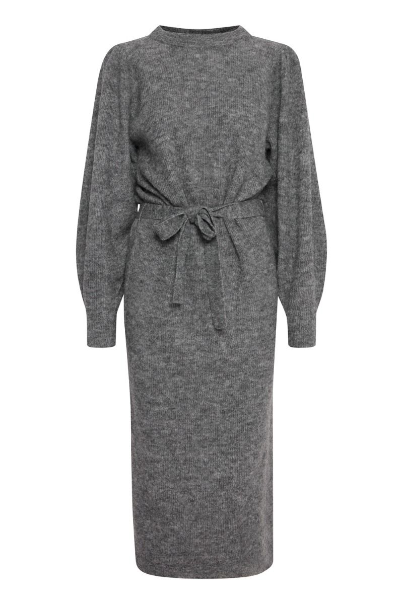 Ichi - Kjole - Jordan DR - Dark Grey Melange