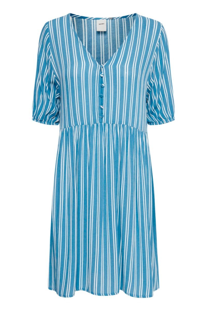 Ichi - Kjole - Marrakech AOP DR7 - Coronet Blue