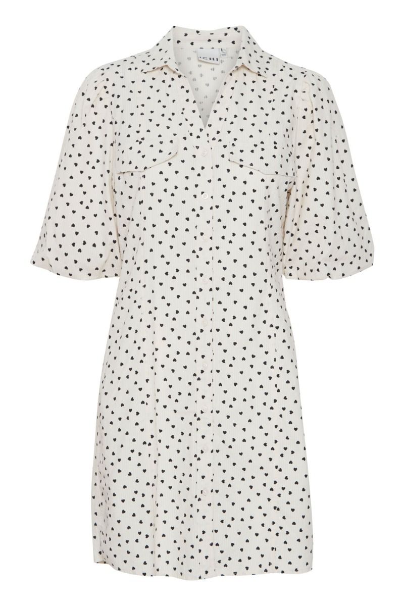 Ichi - Kjole - IHQWIN DR - Birch Heart aop