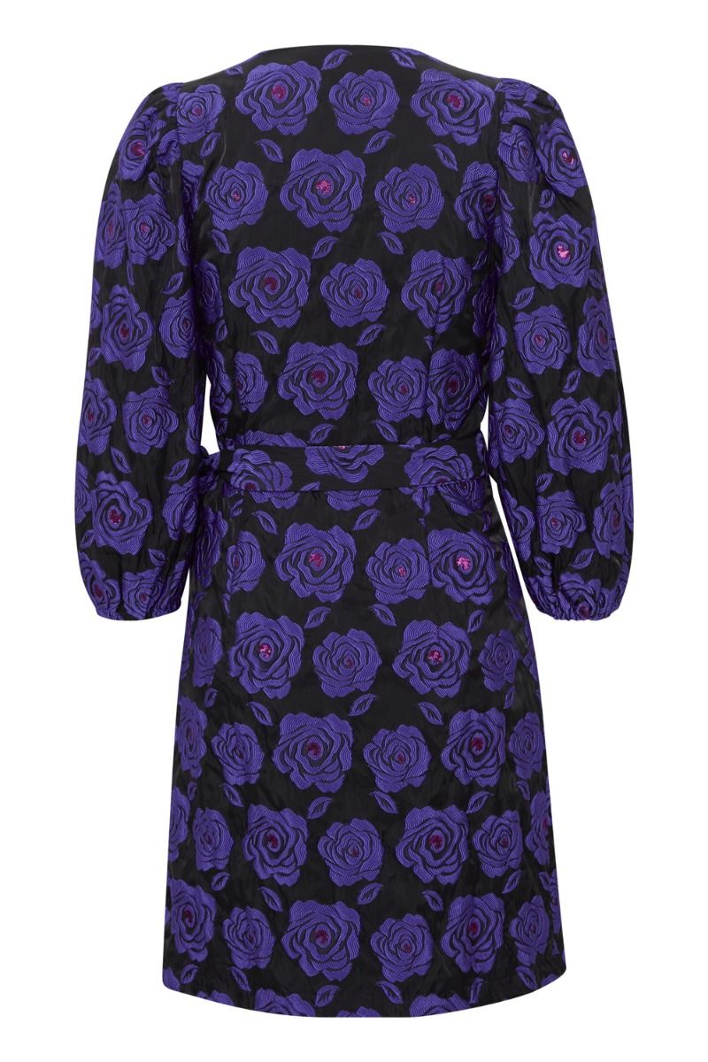 Ichi - Kiole - IX Saga Dress - Deep Blue Flower Print