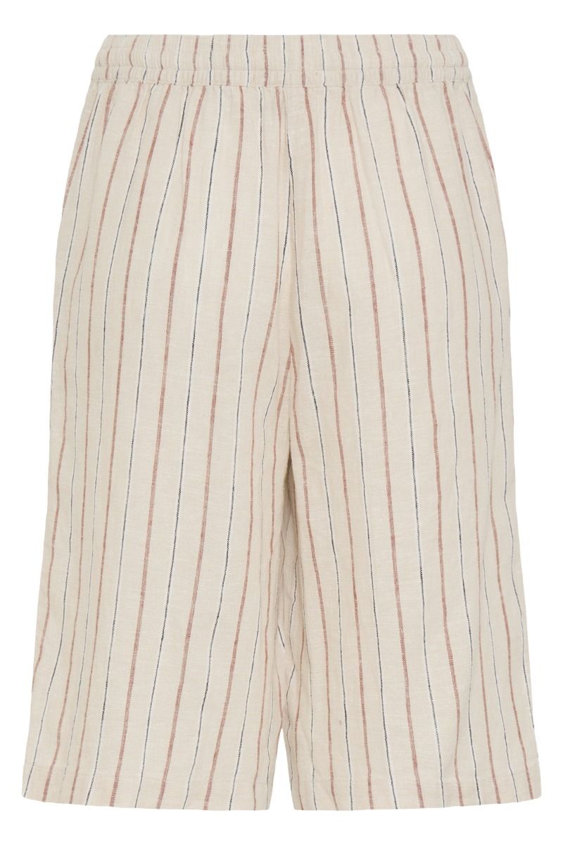 Ichi - Shorts - Linno SHO2 - Brown Stripe