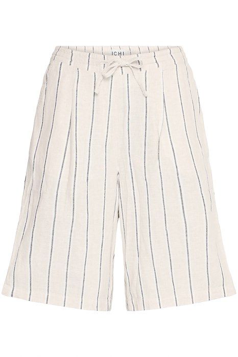 Ichi - Shorts - IH Linno SHO2 - Natural Ecru Stripe