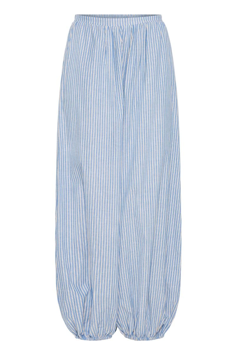 Ichi - Bukser - Milly PA - Blue Yonder W/Creme/Black Stripe