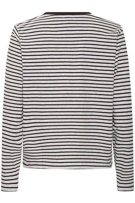 Ichi - Bluse - Mira Loose - Grey Melange w. black