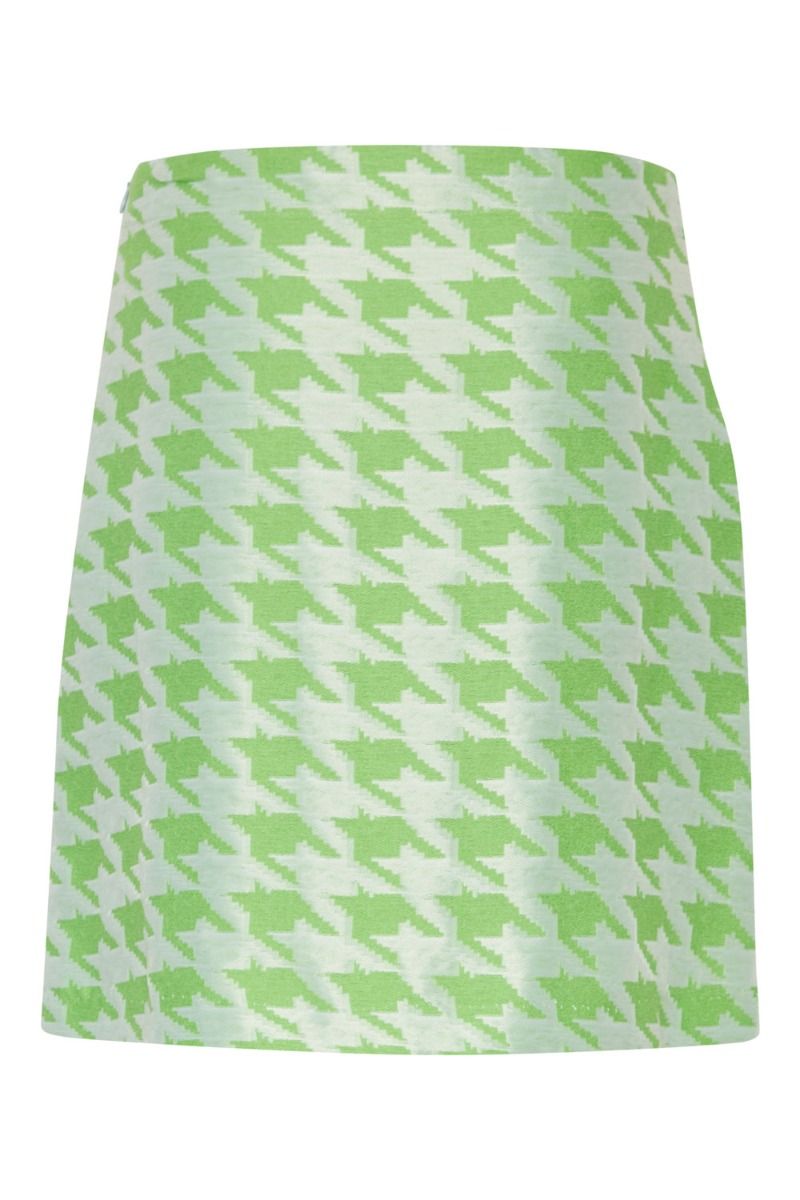 Ichi - Nederdel - IX Hanne SK - Parrot Green Houndstooth