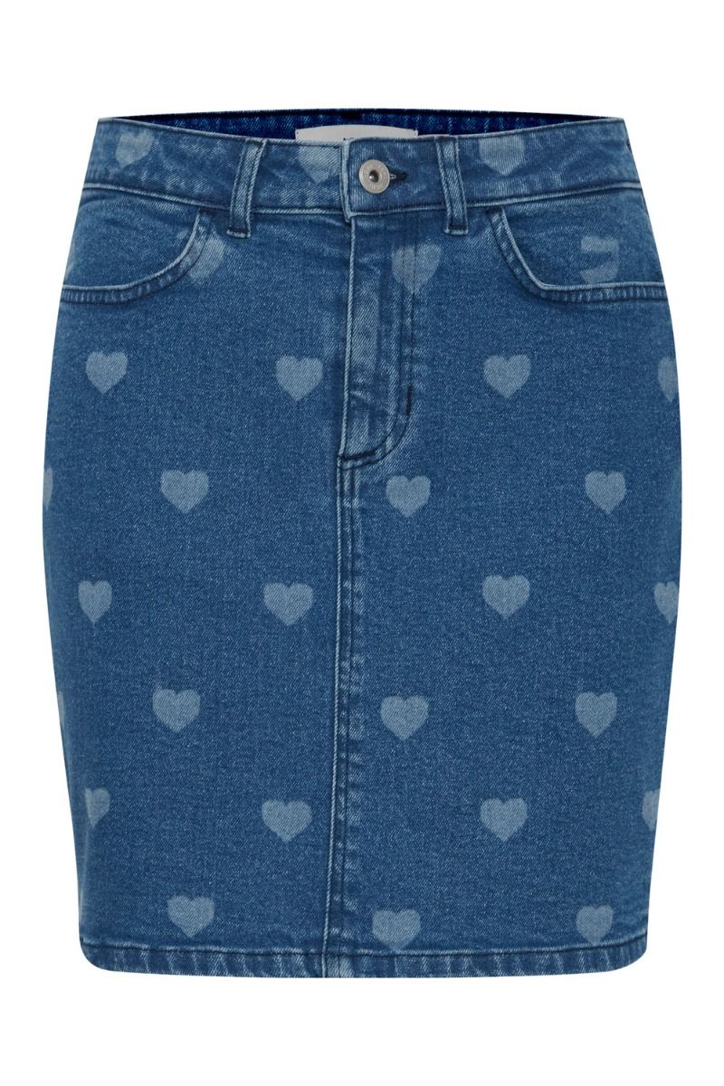 Ichi - Nederdel - IH Piper SK - Light Blue Washed