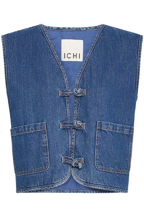 Ichi - Vest - Pellie - Medium Blue 