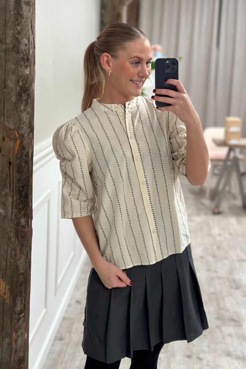 Ichi - Bluse - Qsima sh2- Bow Stripe