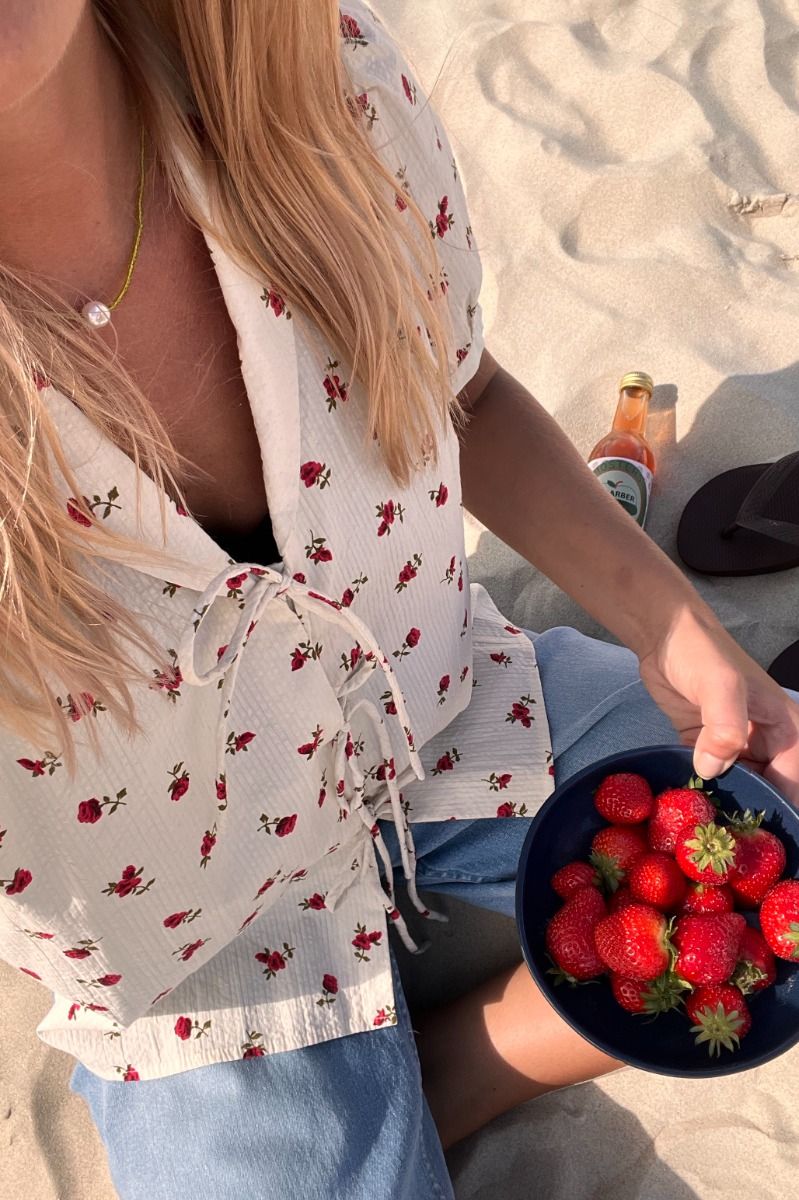 Ichi - Skjorte - IH Rosey SH - Geranium Flower 