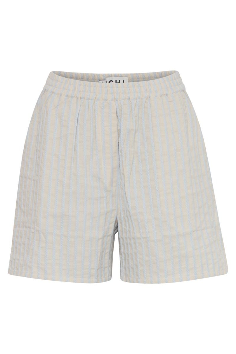Ichi - Shorts - IH Kadaya SHO - Sandshell/Cashmere Blue stripe