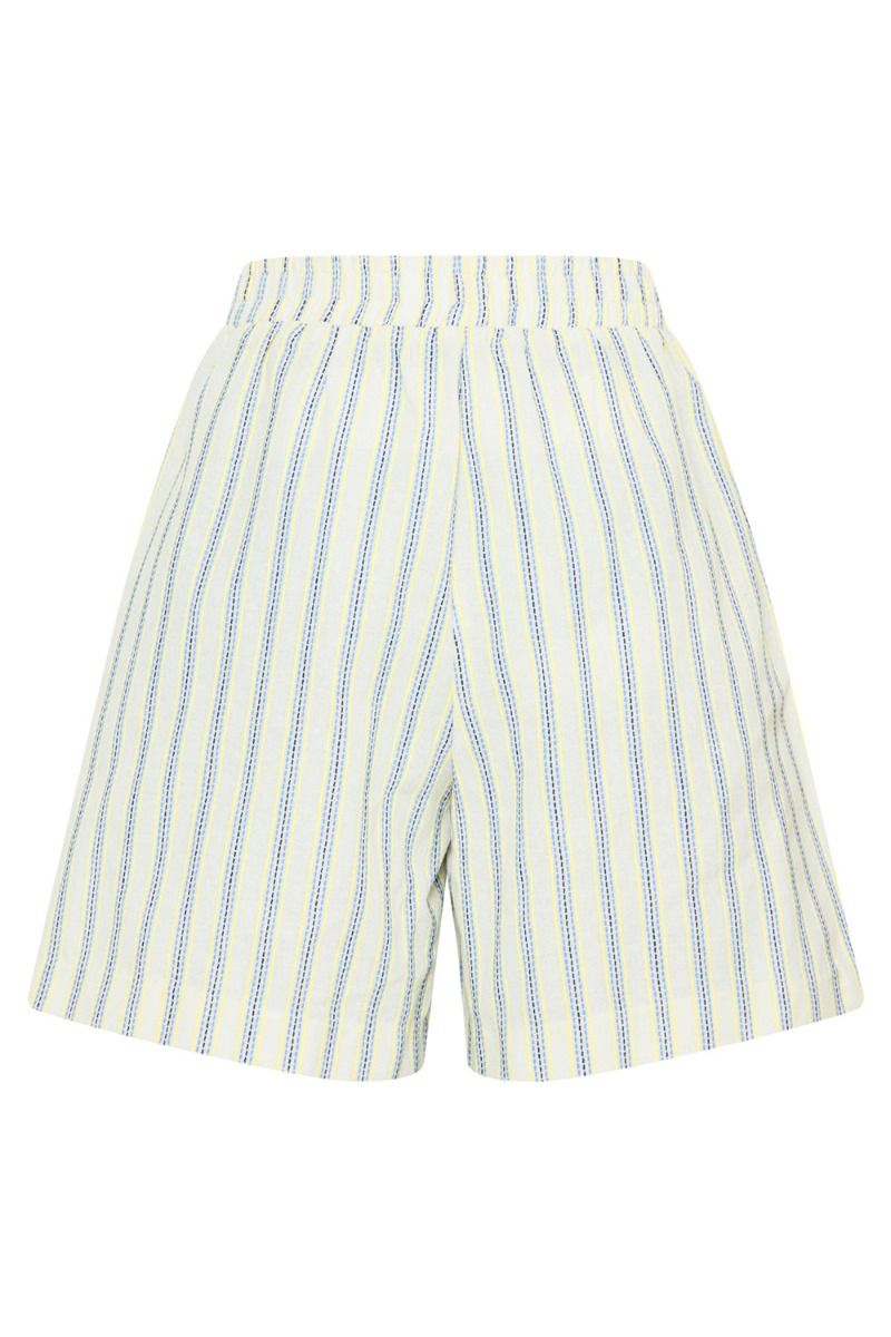 Ichi - Shorts - IX Thyra SHO - Almond Milk/Blue Stripe