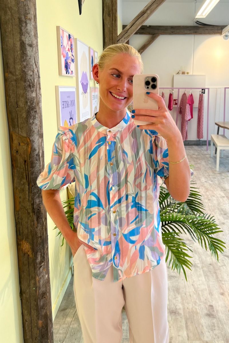 Ichi - Skjorte - IX Agneta Shirt - Light Lilac Multi