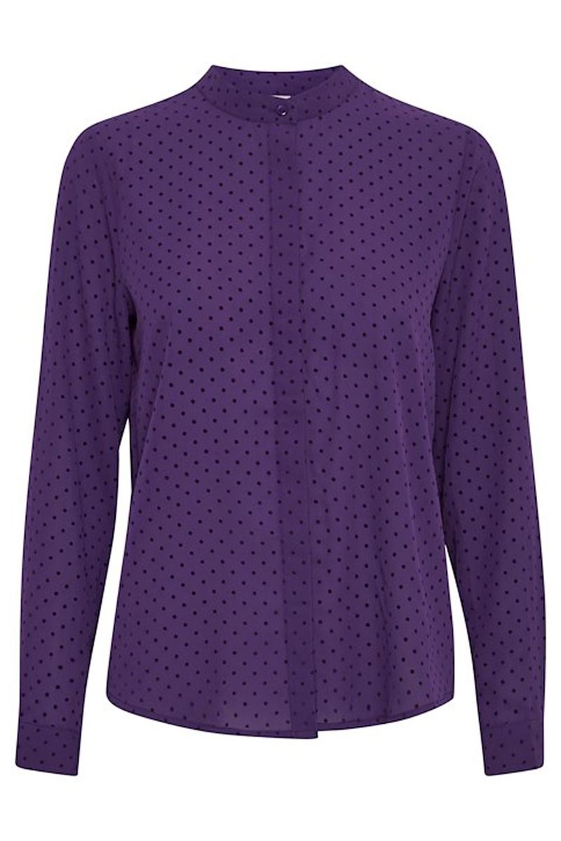 Ichi - Skjorte - IH Cellani Flock - Violet Indigo