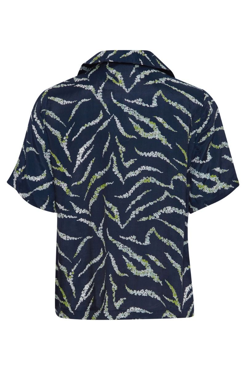Ichi - Skjorte - IH Evola SH - Total Eclipse Zebra Flower