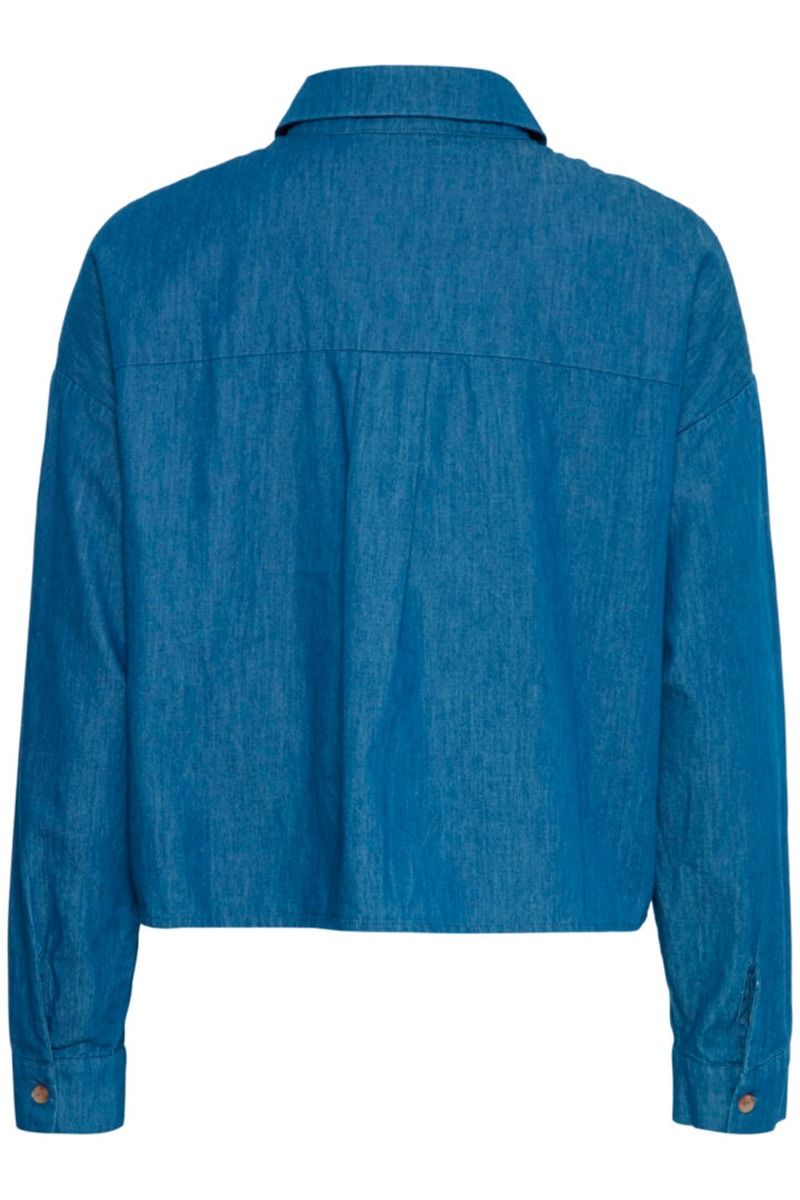 Ichi - Skjorte - IX Krista SH - Washed Blue Denim 