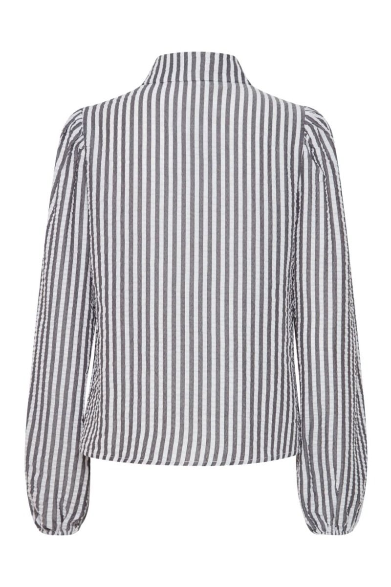 Ichi - Skjorte - Stacy Shirt - Meteorite/White Stripe