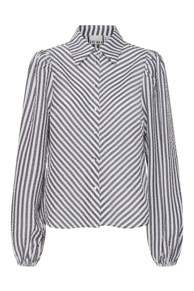 Ichi - Skjorte - Stacy Shirt - Meteorite/White Stripe