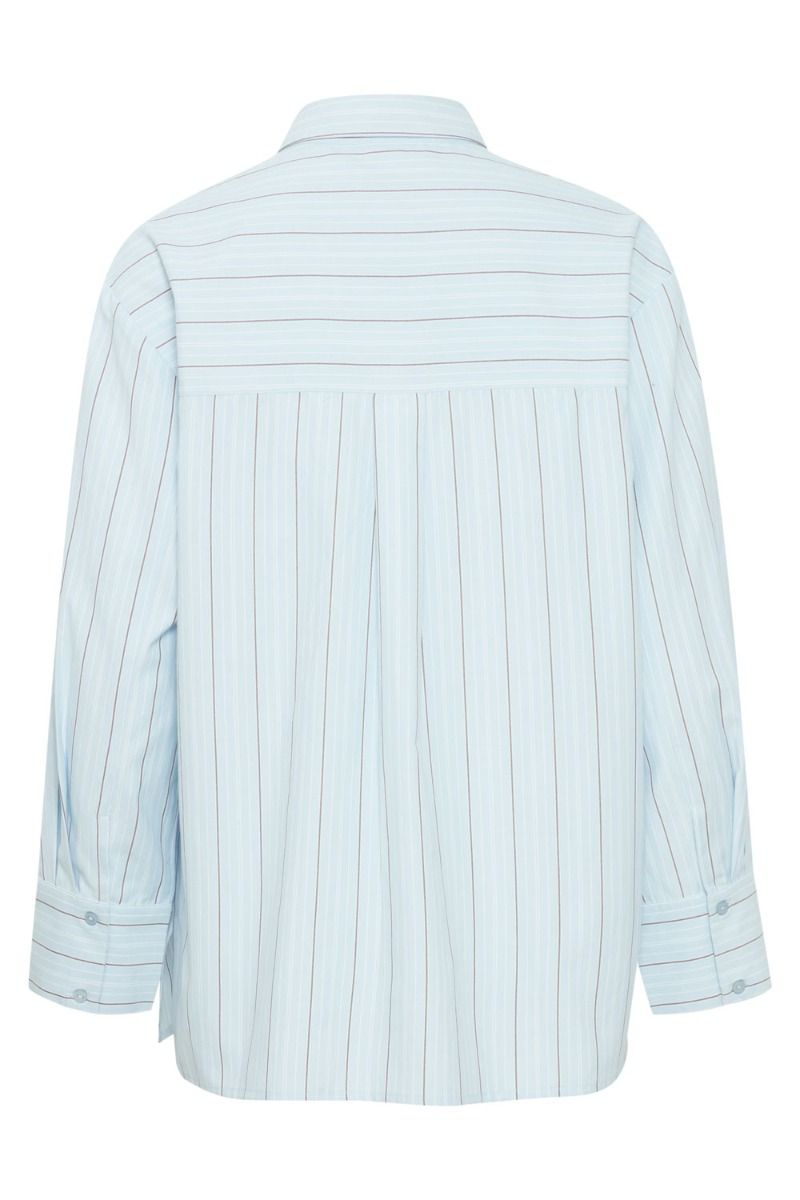 Ichi - Skjorte - IHSTRIPIE SH - Cashmere Blue