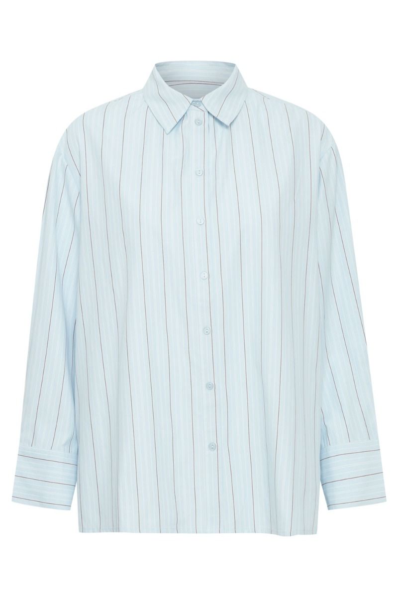 Ichi - Skjorte - IHSTRIPIE SH - Cashmere Blue