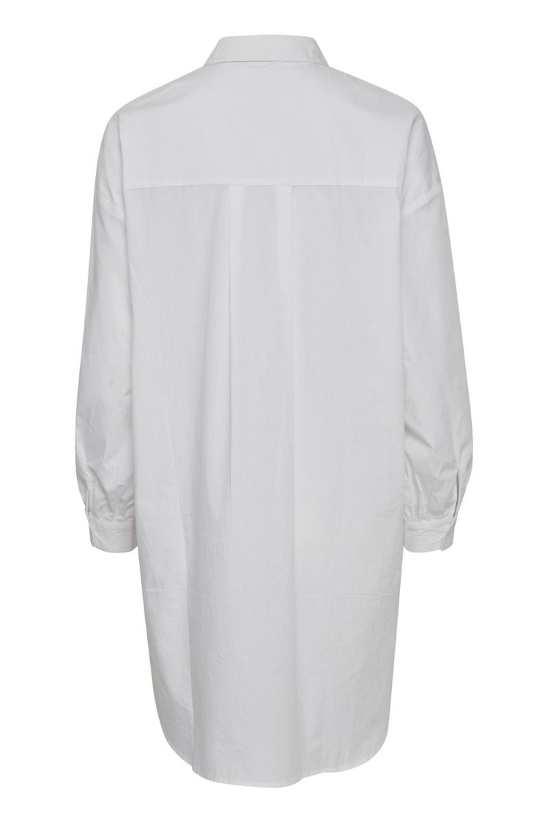 Ichi - Skjorte - Tesse Long Shirt - Bright White