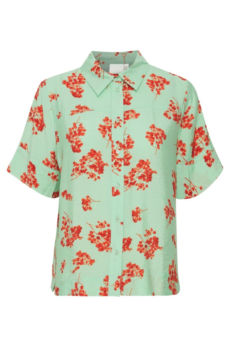 Ichi - Skjorte - IH Yasma SH - Sprucestone Berry aop