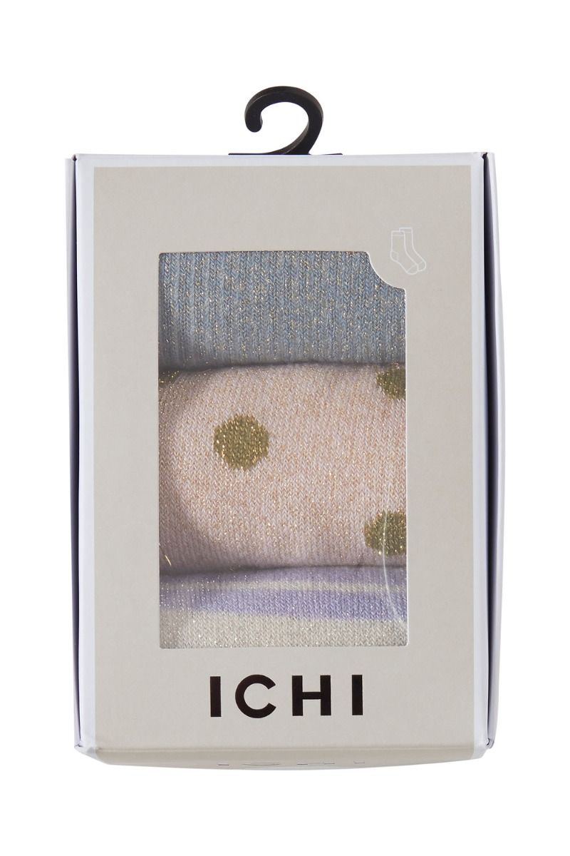 Ichi - Strømper - IA Verola Socks Box 3 Pack - Glitter MIx