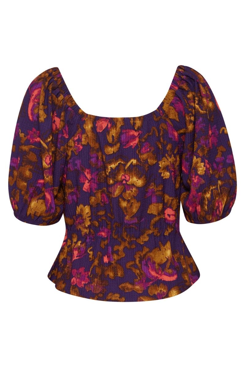 Ichi - Top - IH Maise Sus SS - Purple Multi Flower