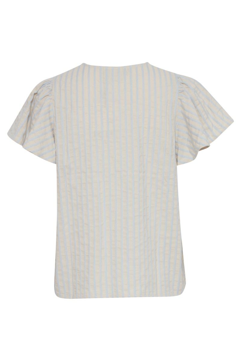 Ichi - T-shirt - IH Kadaya SS - Sandshell/Cashmere Blue stripe