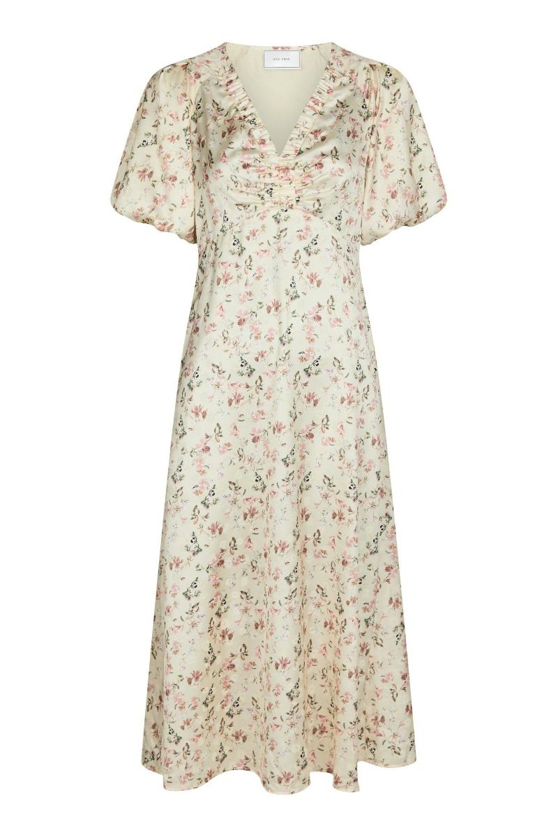 Neo Noir - Kjole - Illana Flower Print Dress - Creme