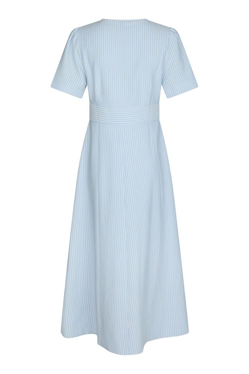 Neo Noir - Kjole - Ilsie Stripe Dress - Light Blue