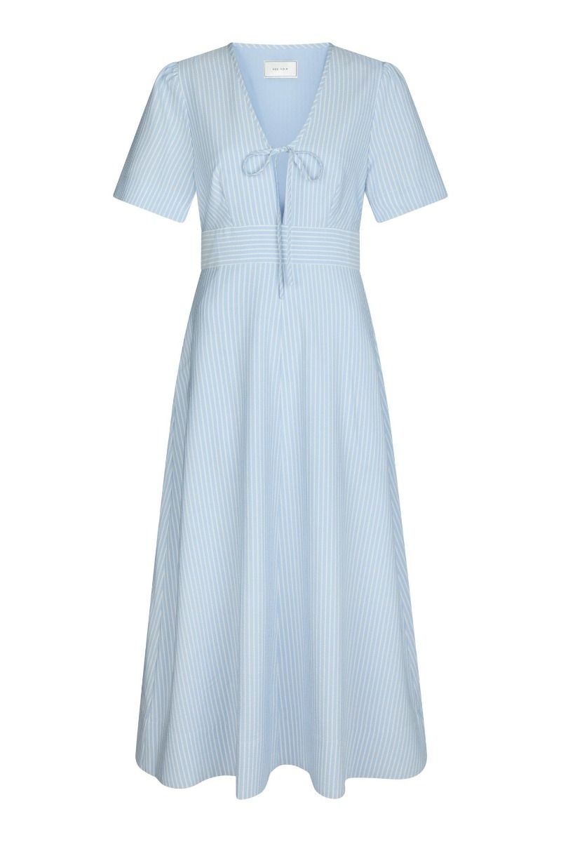 Neo Noir - Kjole - Ilsie Stripe Dress - Light Blue