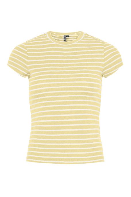 Pieces - T-shirt - Monique Cap Sleeve Tee - French Vanilla Coconut milk