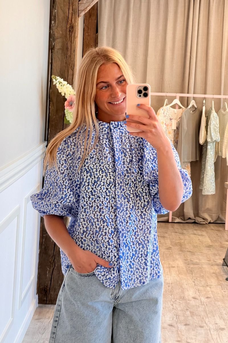 Continue - Bluse - Sia Blue Tone Lace - Blue Lace