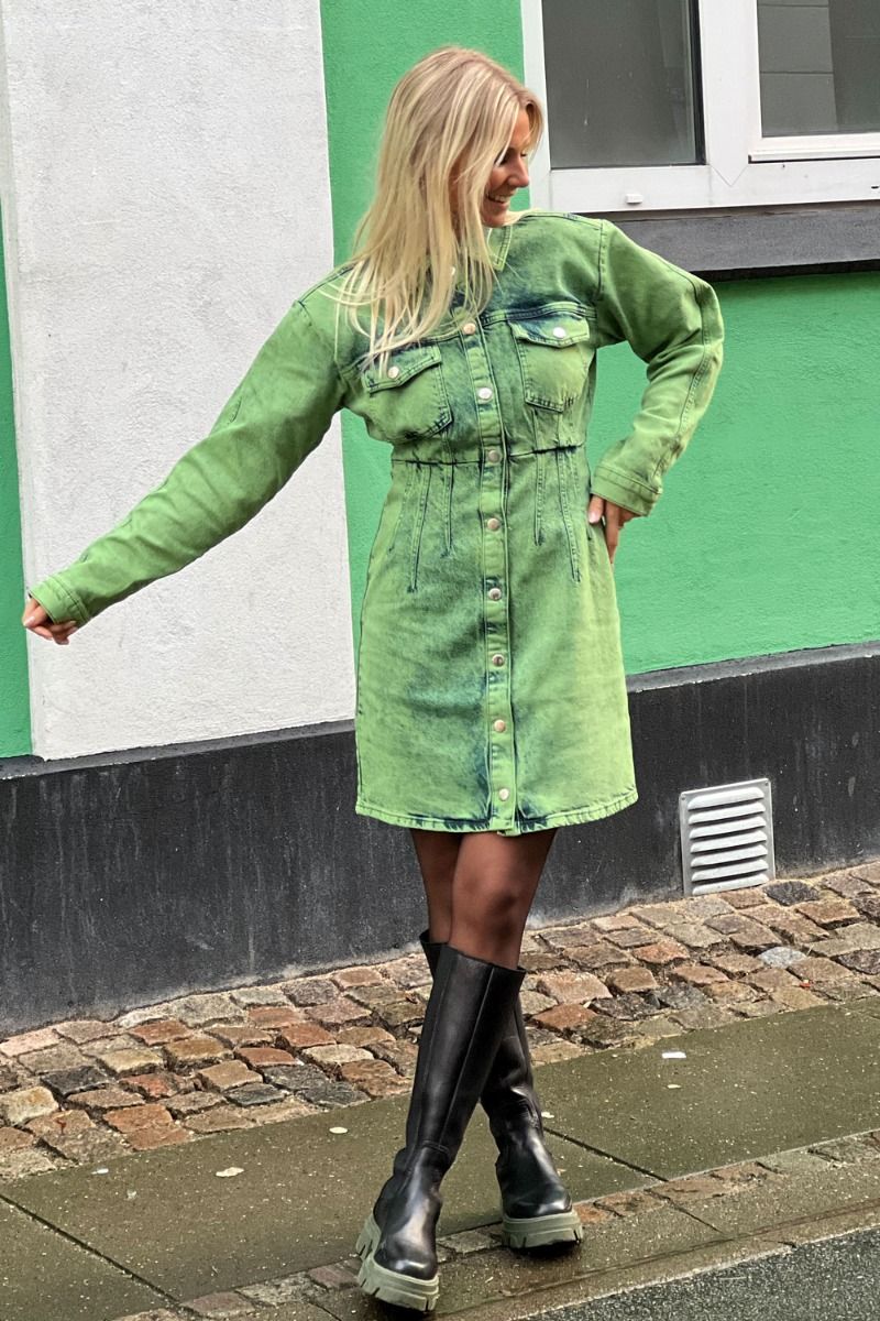 Gestuz - Kjole - Skye Dress - Minched Herb Acid Wash