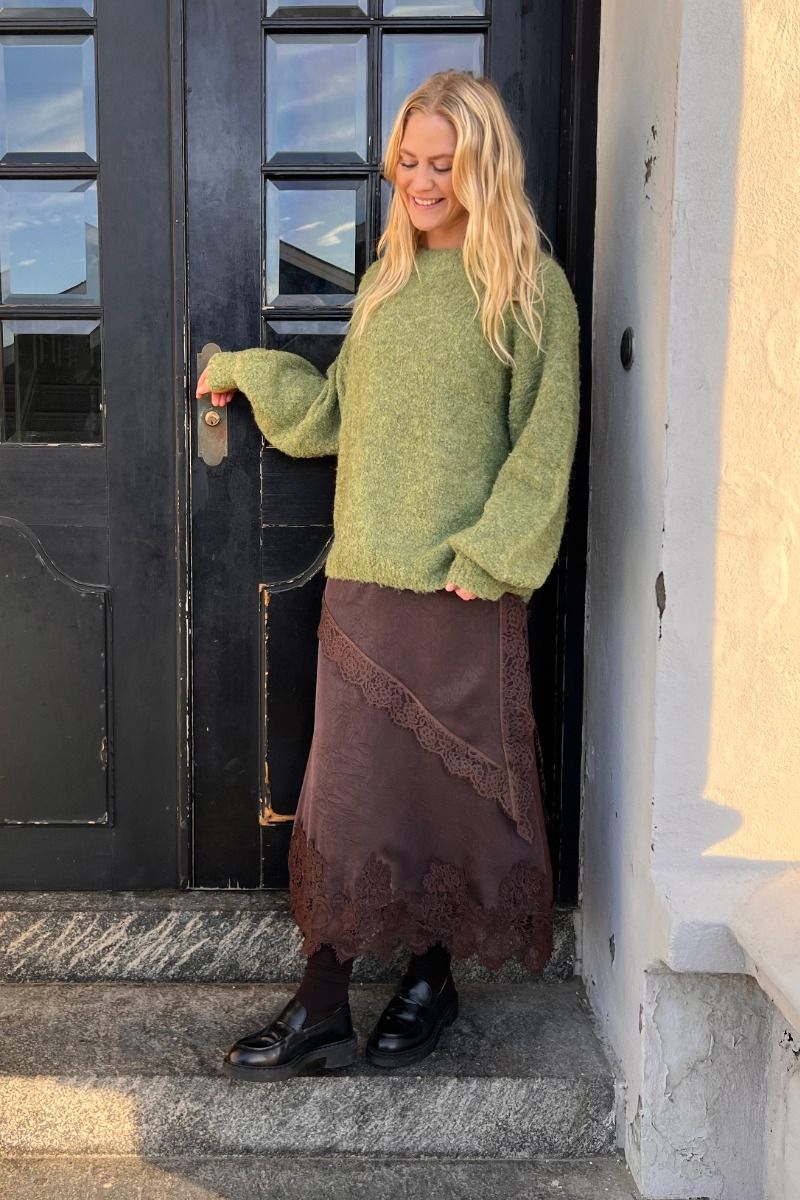 A-View - Nederdel - Sinda Lace Skirt - Dark Brown