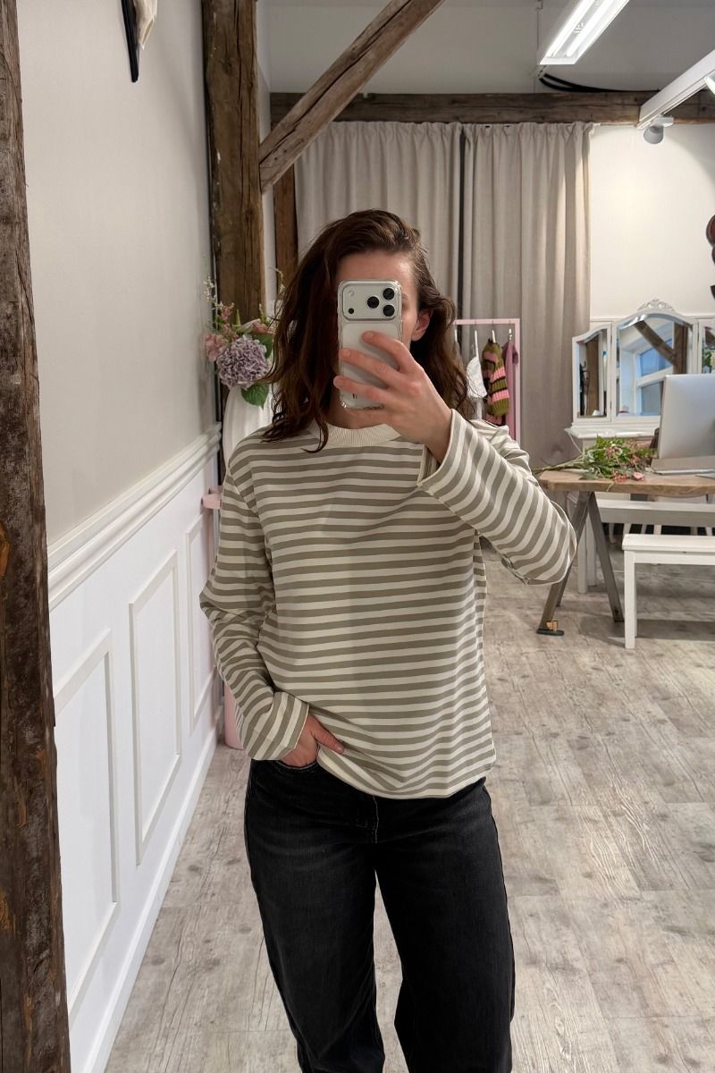 MbyM - Bluse - Celia-M - Island Fossil Sugar Stripe